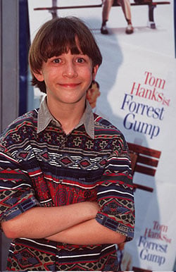 Photo of Michael Conner Humphreys, who portrays Young Forrest Gump, from "Forrest Gump" (1994). Included in Photo is Hanna Hall (Young Jenny Curran).