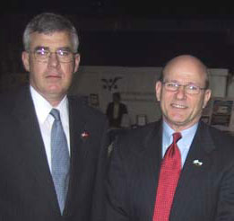 We also honored Dell VP of Government Relations Bob McFarland (on right) on the Intrepid for Dell's participation in the Veterans Advantage benefit program. Here, he's welcomed by Col. Tom Tyrrell (Ret.), Chief Operating Officer of the Intrepid Museum.
