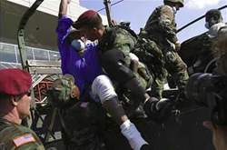 Military helping the victims of typhoon Katrina
