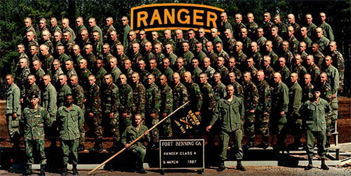 Photo of David's Ranger class photo from 1987