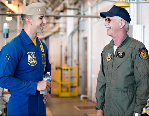 Sully Sullenberger with Blue Angel Lt. Mark Tedrow
