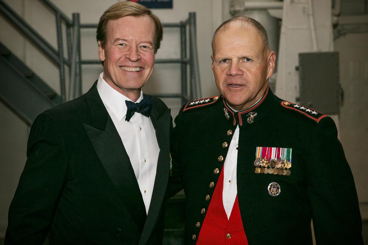 Scott higgins and Gen. Robert Neller at Marine Corps Birthday Gala