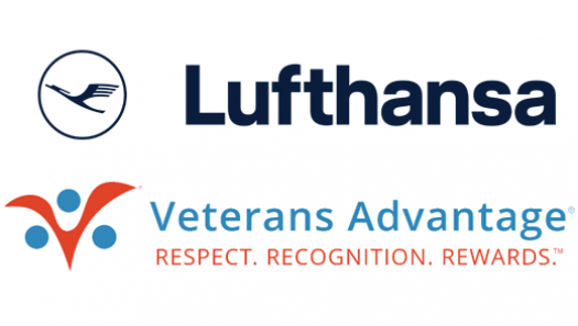 Lufthansa and Veterans Advantage logos