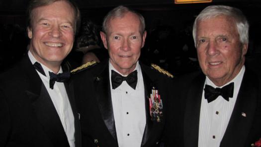 Veterans Advantage founder, Scott Higgins with General Martin E. Dempsey, Chairman of the Joint Chiefs of Staff, (center) and Malcolm Pray (right).