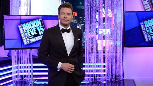 Ryan Seacrest on the set of his annual TV Hit "Dick Clark's New Year's Rockin' Eve with Ryan Seacrest."